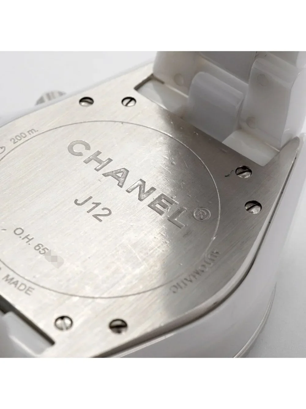 Chanel Chronograph Diamond Bezel White Dial Watch